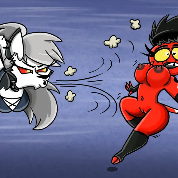 loona (helluva boss), millie (helluva boss) (hellaverse, helluva boss) created by shinragod