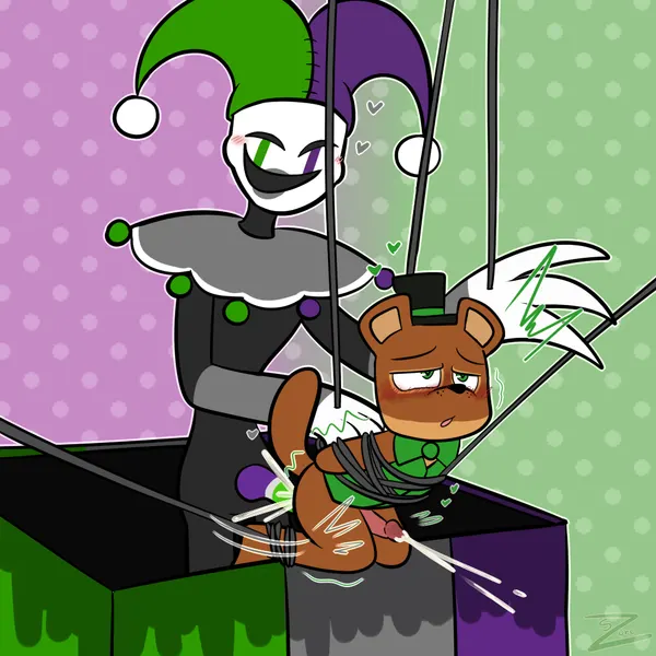marionette (fnaf), popgoes the weasel, puppet (popgoes) (five nights at freddy's, five nights at freddy's 2) created by zurzure