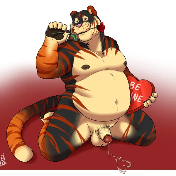 max the tiger (valentine's day) created by kronexfire