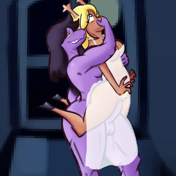 noelle holiday, susie (deltarune) (deltarune, undertale (series)) created by bigbuttcockroach