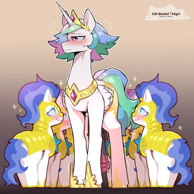 princess celestia (mlp), royal guard (mlp) (friendship is magic, hasbro) created by cold-blooded-twilight