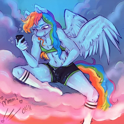 rainbow dash (mlp) (friendship is magic, hasbro) created by currentlytr ash