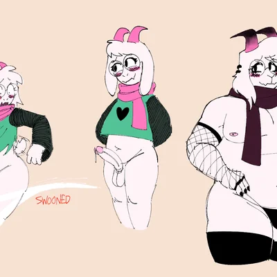 ralsei (deltarune, undertale (series)) created by fembunns