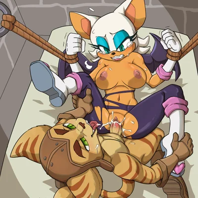 ratchet (ratchet and clank), rouge the bat (ratchet and clank, sega) created by daigaijin