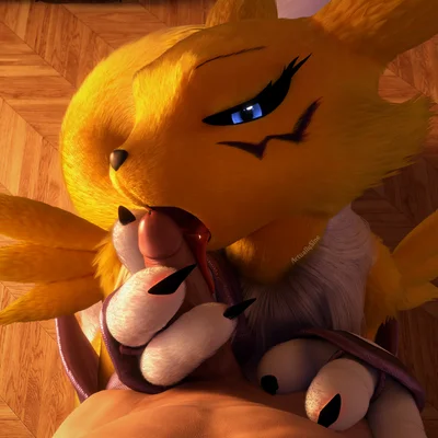 renamon (furromantic) (bandai namco, digimon) created by actuallysine