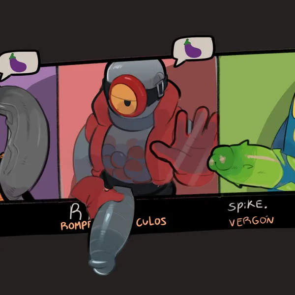 rico (brawl stars), shade (brawl stars), spike (brawl stars) (brawl stars, supercell (company)) created by pochiiwa