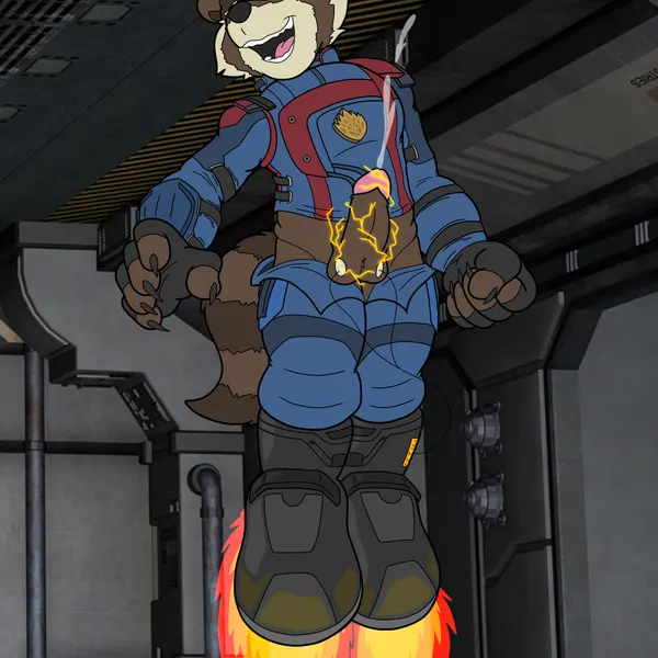 rocket raccoon (guardians of the galaxy, marvel) created by how-did-we-get-here