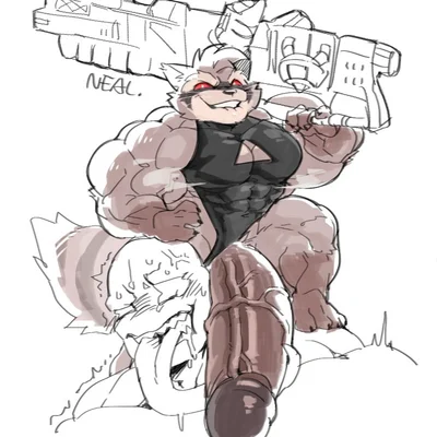 rocket raccoon, venom (marvel) (guardians of the galaxy, marvel) created by neal56001