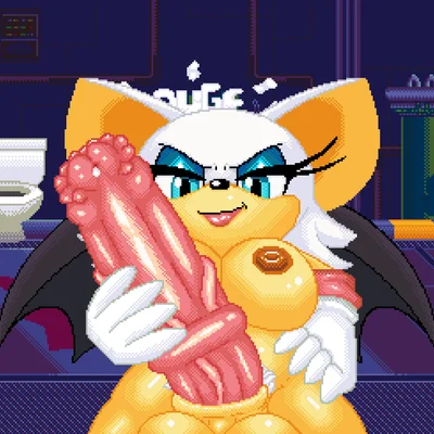 rouge the bat (project x love potion disaster, sega) created by catinheat