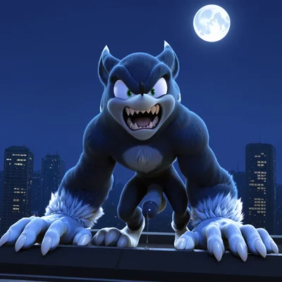 sonic the hedgehog, sonic the werehog (sega, sonic the hedgehog (series)) created by scoutr