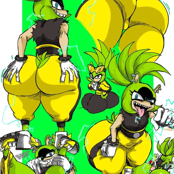 sonic the hedgehog, surge the tenrec (idw publishing, sega) created by bencarts