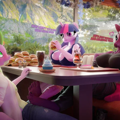 spike (mlp), tempest shadow (mlp), twilight sparkle (mlp) (friendship is magic, hasbro) created by hooves-art