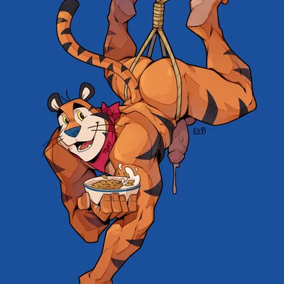 tony the tiger (frosted flakes, kellogg's) created by evvi