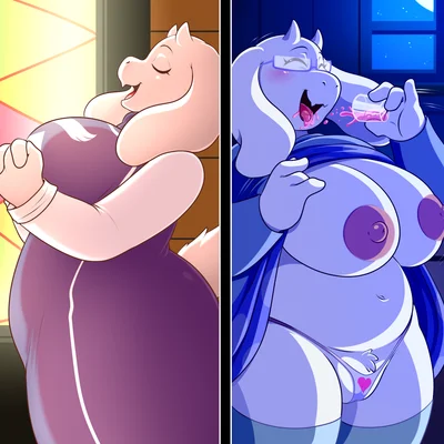 toriel (deltarune, undertale (series)) created by lonbluewolf