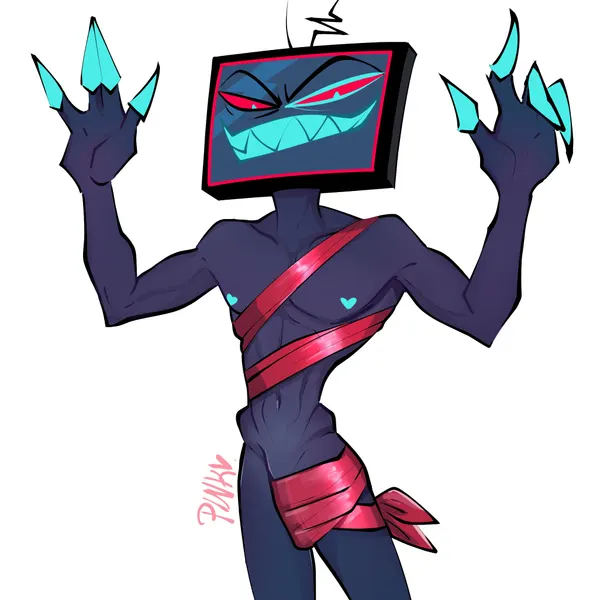 vox (hazbin hotel) (hazbin hotel, hellaverse) created by pinksartdump