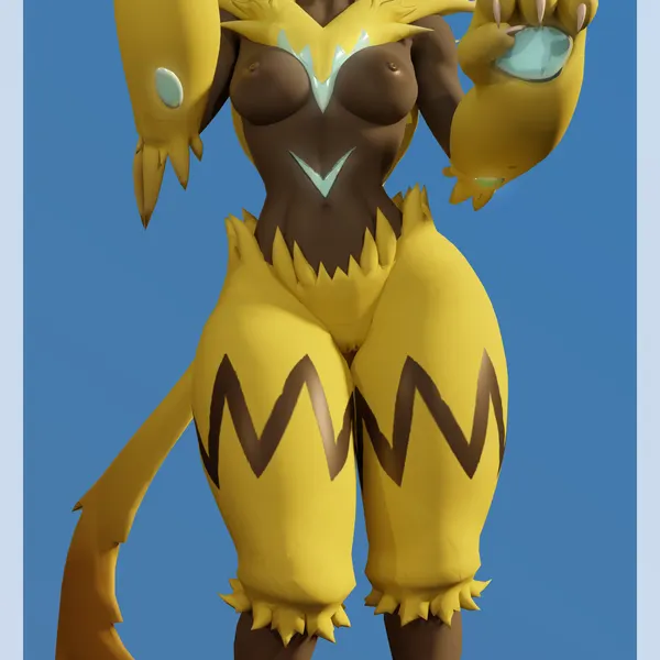 warfare zeraora (nintendo, pokemon) created by samtrix