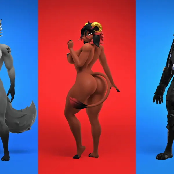 ace (domi3d), domi (domi3d), kole (domi3d) created by domi3d