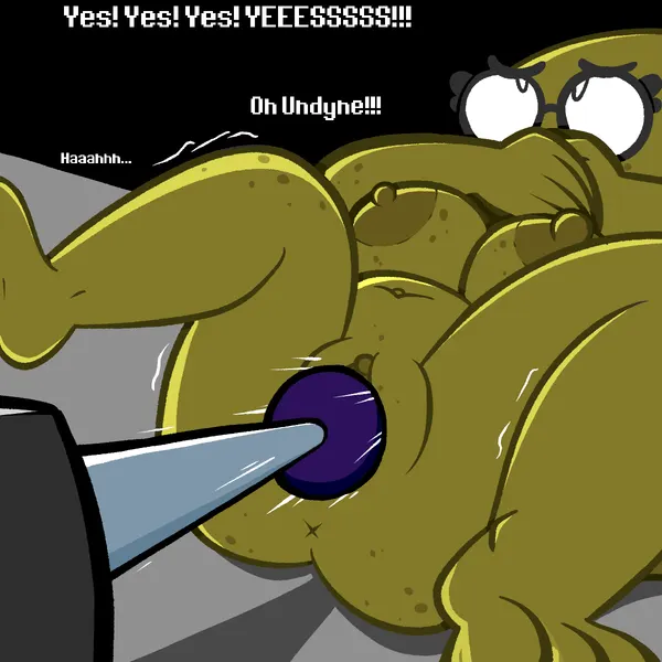 alphys, undyne (undertale (series)) created by kushy wushy