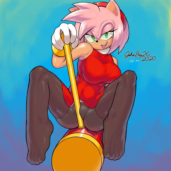 amy rose (sega, sonic the hedgehog (series)) created by johnboyx