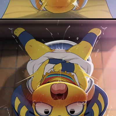 ankha (animal crossing), dizzy (animal crossing) (animal crossing, nintendo) created by dagasi