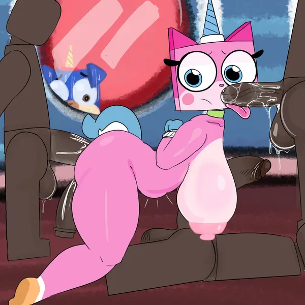 anon, puppycorn, unikitty (cartoon network, lego) created by savagensfw
