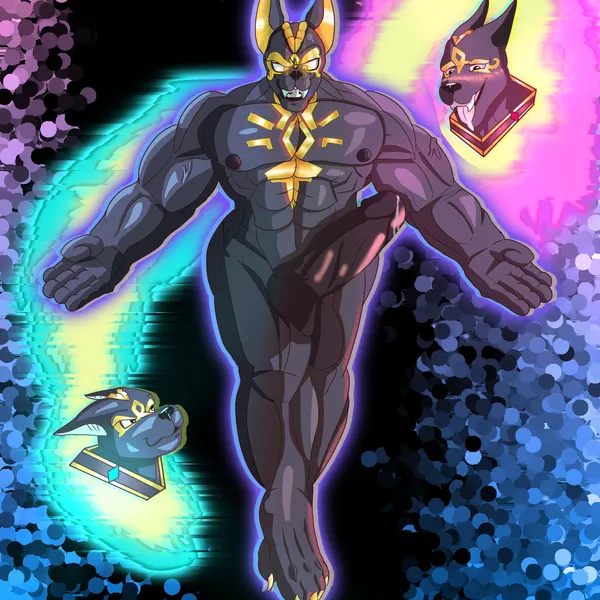 anuberus (xxl woofia), anubis (egyptian mythology, european mythology) created by coinslot donni