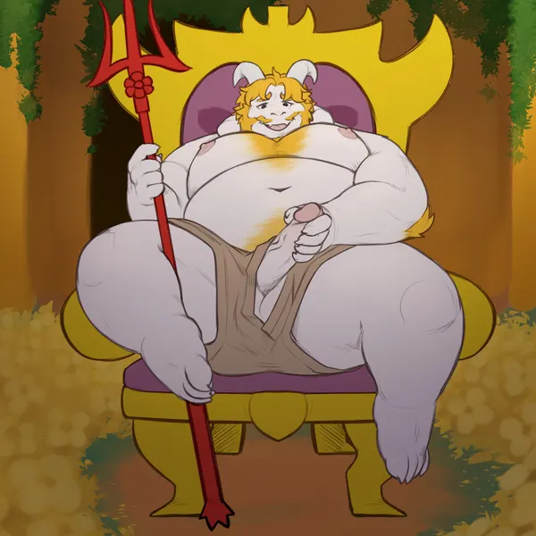 asgore dreemurr (undertale (series)) created by justshu