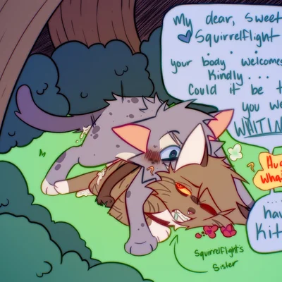 ashfur (thunderclan), leafpool (warriors) (warriors (book series)) created by freckledcoat