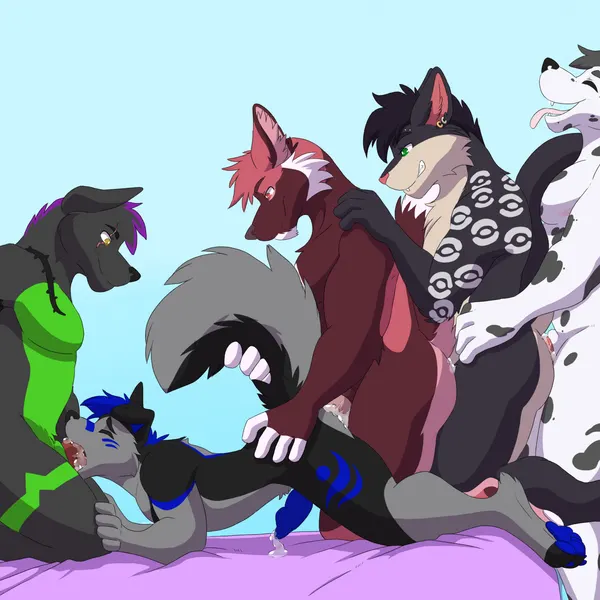 ashi wolf, kotarocat, michael (happywolflover1) created by inufaiya