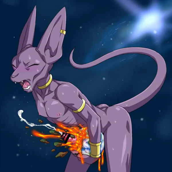beerus (dragon ball, dragon ball super) created by teba motoko