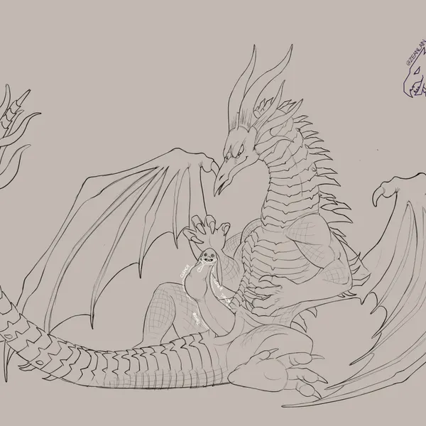 black dragon kalameet (dark souls, fromsoftware) created by zeanlain
