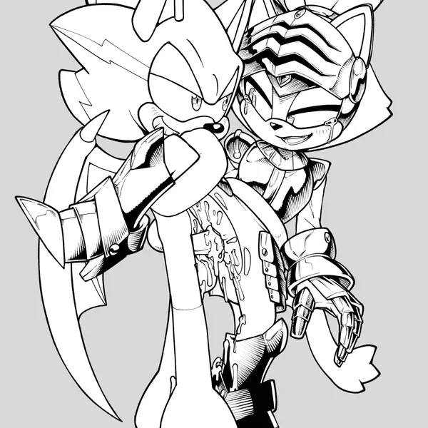 blaze the cat, fan character, keiph black arms demon (sega, sonic and the black knight) created by noahdoesart
