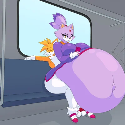 blaze the cat, miles prower (sega, sonic the hedgehog (series)) created by cytrusawa