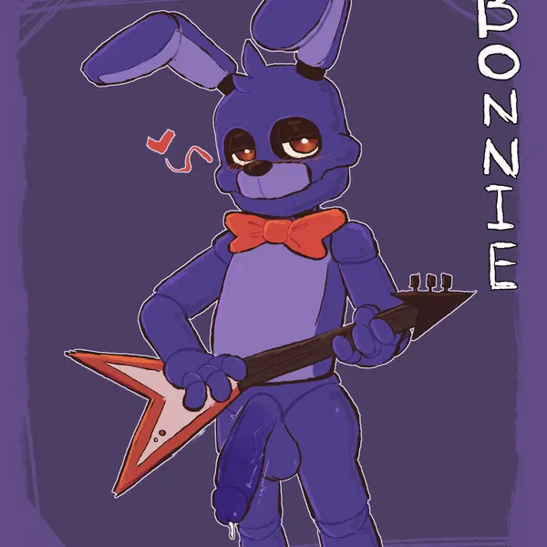 bonnie (fnaf) (five nights at freddy's, scottgames) created by notsafeforwanking