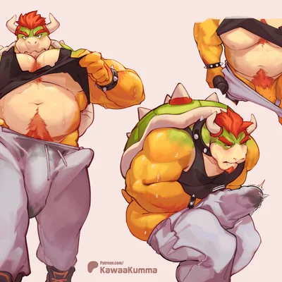bowser (mario bros, nintendo) created by kawaakumma