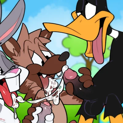 bugs bunny, daffy duck, fan character (easter, looney tunes) created by hairlessboyblunder