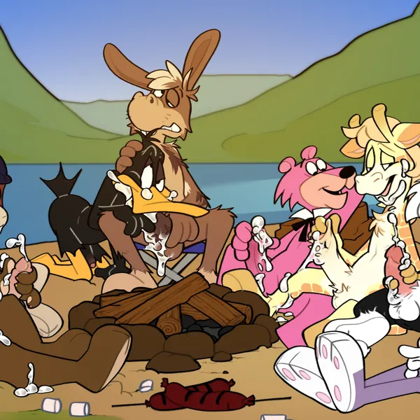bugs bunny, daffy duck, hj (character) (hanna-barbera, looney tunes) created by hairlessboyblunder