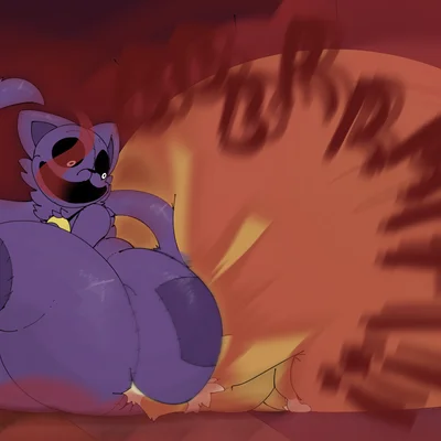 catnap (poppy playtime), euki (pixel pancakes) (mob entertainment, nintendo) created by sparkothefailure