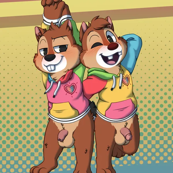 chip (disney), dale (disney) (chip 'n dale, chip and dale) created by nutty bo
