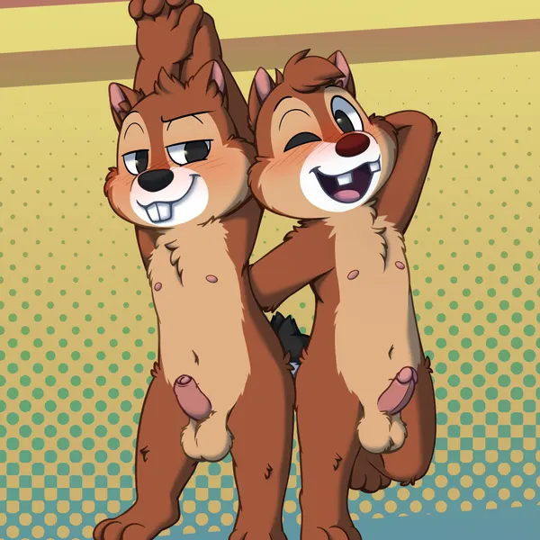 chip (disney), dale (disney) (chip 'n dale, chip and dale) created by nutty bo