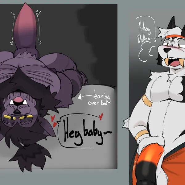 dante (knightferret), duke (chaosdraws) created by knightferret
