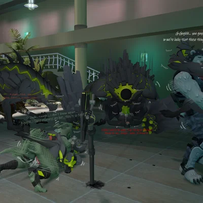 dire (fortnite), hati (zzz), hybrid (fortnite) (epic games, fortnite) created by trashy sfm