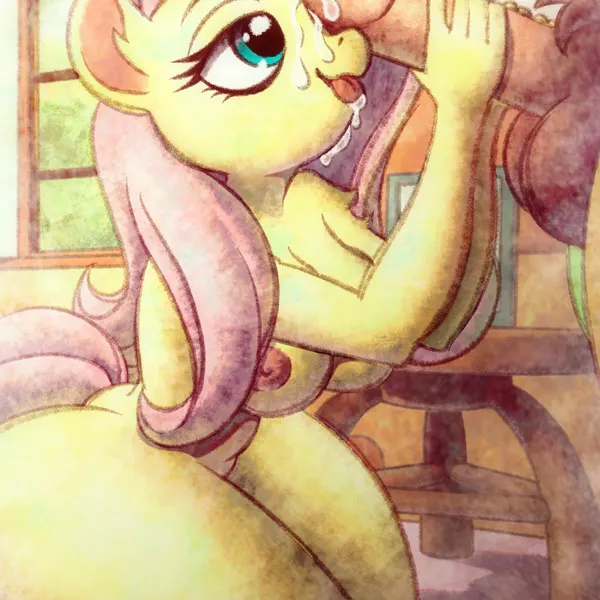 discord (mlp), fluttershy (mlp) (friendship is magic, hasbro) created by rispi