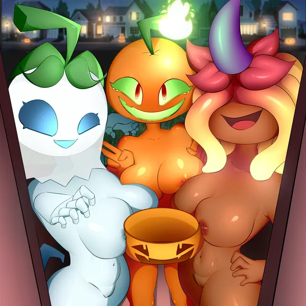electronic arts, halloween created by taihen (artist)