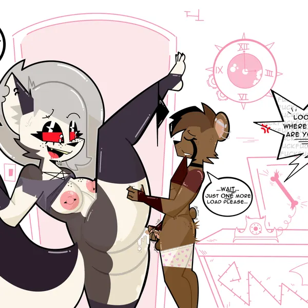 fan character, loona (helluva boss) (hellaverse, helluva boss) created by kumabit05