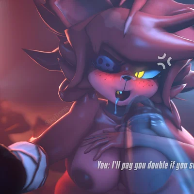 fexa (cryptiacurves), foxy (fnaf) (five nights at freddy's, fredina's nightclub) created by sixytronic