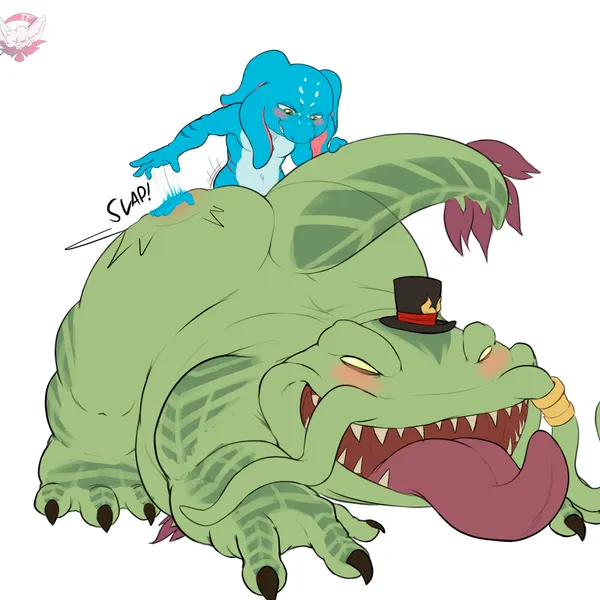 fizz (lol), tahm kench (lol) (league of legends, riot games) created by fennephilim fox