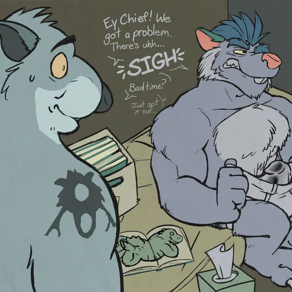 generic rat (brok the investigator), squealers chief (brok the investigator, cowcat games) created by spectral-bat