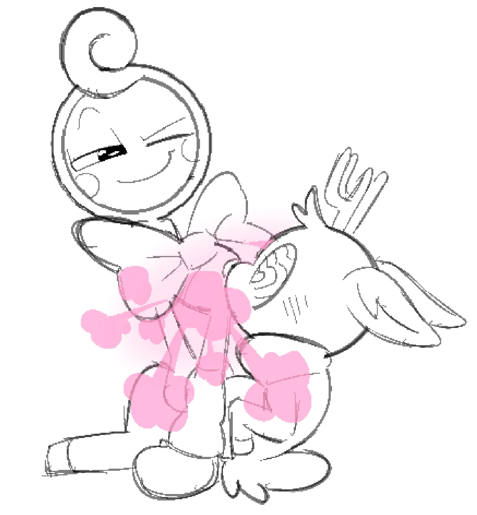 glisten (dandy's world), rudie (dandy's world) (blushcrunch studio, dandy's world) created by clockstops3am