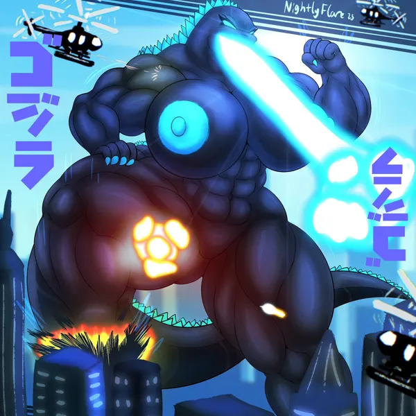 godzilla (godzilla (series), toho) created by nightlyflare